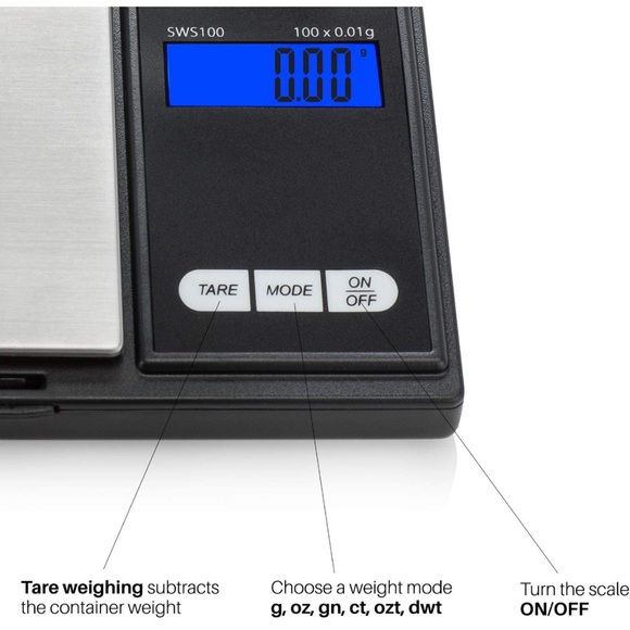 Smart Weigh Digital Pocket Gram Scale,100g x 0.01g Digital - Picture 6 of 6